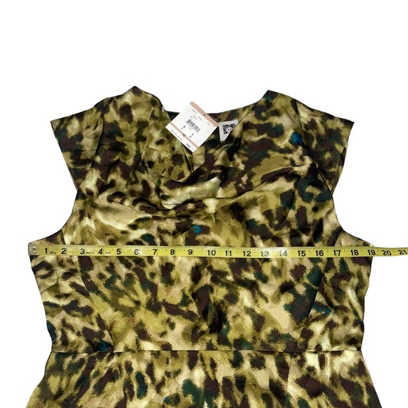 Anne Klein Cowl Neck Animal Print Sheath 100% Polyester Dress Sz 12 NWT - Picture 9 of 11